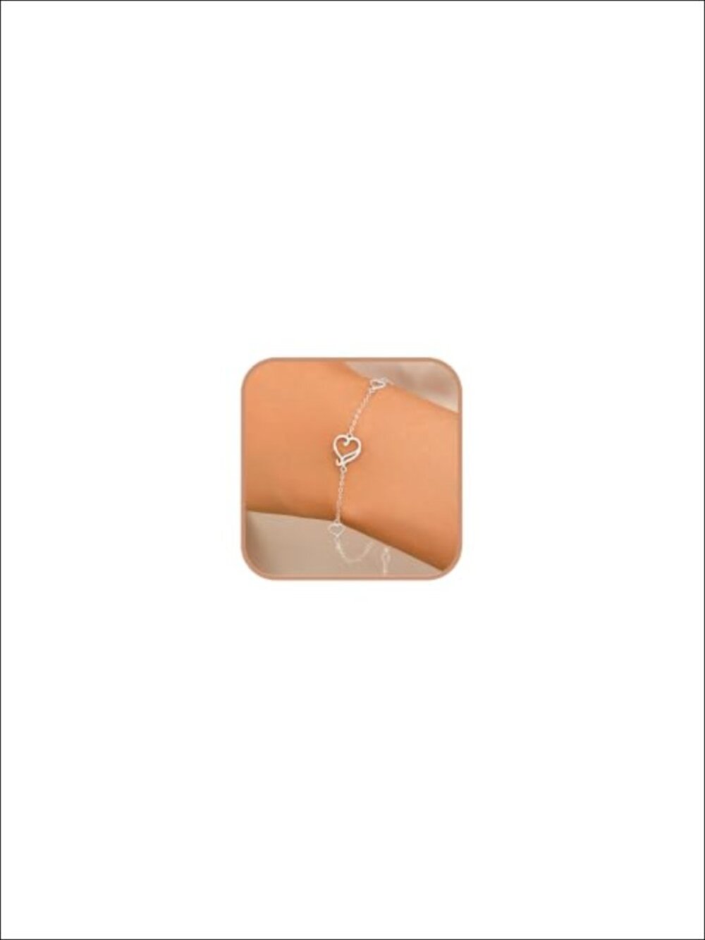 Sterling Silver Dainty Infinity Heart Bracelet 14K Gold Plated Link Bracelet